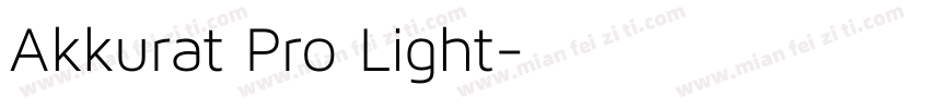 Akkurat Pro Light字体转换